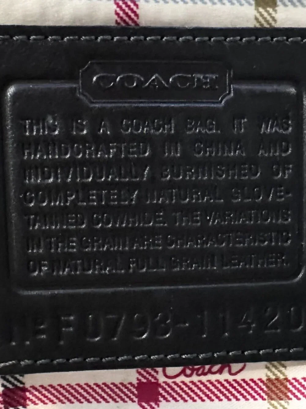 COACH Bleecker Legacy Tattersall Shopper with Matching Mini Pouch - Picture 10 of 16